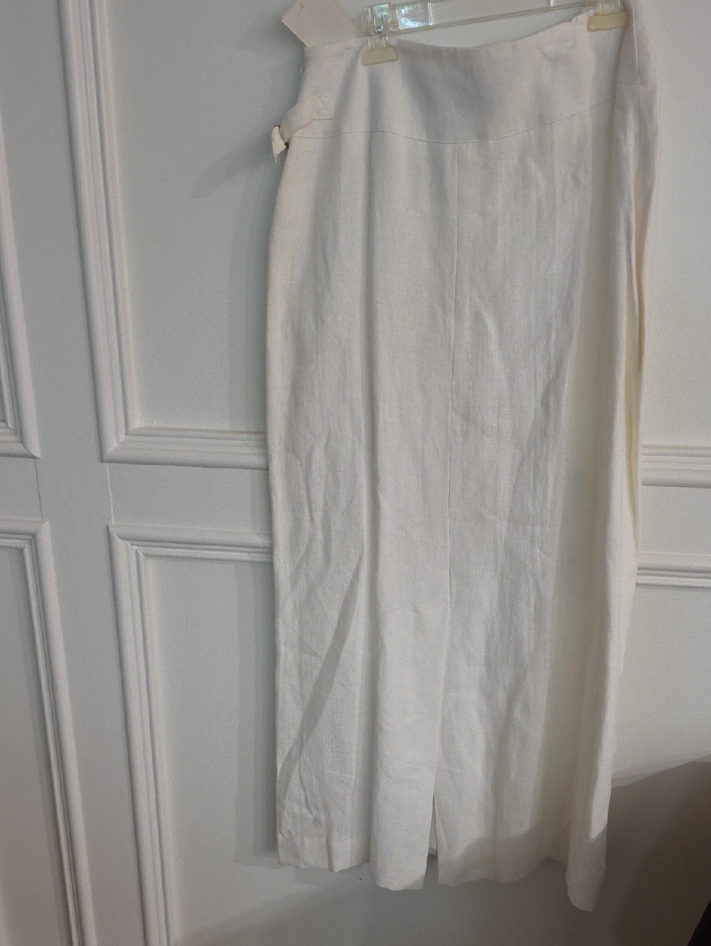 Ladies White Linen Blend Dress  Skirt.